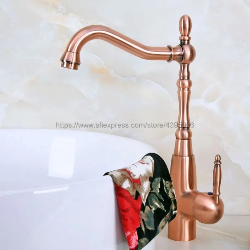 Antique Red Copper Basin Faucets Deck Mounted Single Handle Bathroom Basin Mixer Tap Hot & Cold Water Bnf633
Antique Red Copper Basin Faucets Deck Mounted Single Handle Bathroom Basin Mixer Tap Hot & Cold Water Bnf633