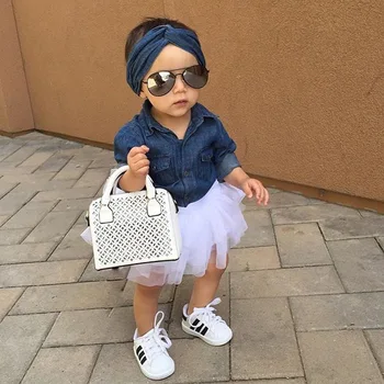 Baby Girl Denim Fashion Set Clothing Children Long Sleeve Shirts Top+Shorts Skirt+Bow Headband 3PCS Outfits Kid Tracksuit
Baby Girl Denim Fashion Set Clothing Children Long Sleeve Shirts Top+Shorts Skirt+Bow Headband 3PCS Outfits Kid Tracksuit