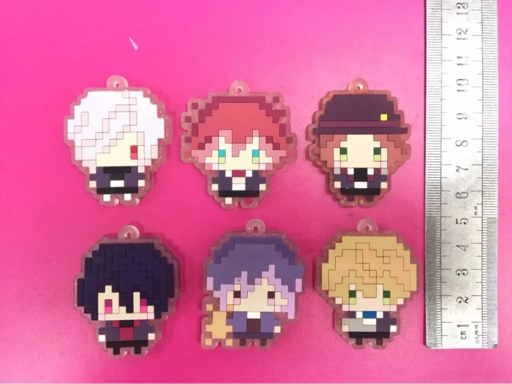 6 Pcs/set Anime DIABOLIK LOVERS pvc figure toy Rubber phone strap/Keychain pixel pendant toys for gifts
6 Pcs/set Anime DIABOLIK LOVERS pvc figure toy Rubber phone strap/Keychain pixel pendant toys for gifts
