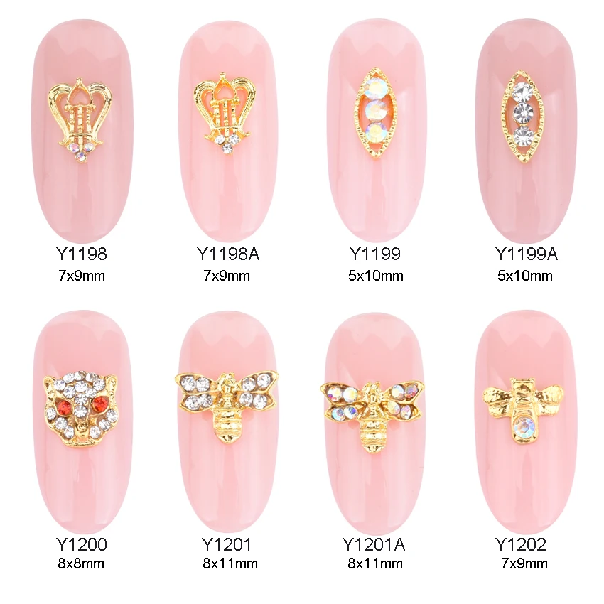 10pcs crystal nail decoration insect animal leopard in rhinestones gold nail art simple design metal nail charms supplies Y1198
10pcs crystal nail decoration insect animal leopard in rhinestones gold nail art simple design metal nail charms supplies Y1198