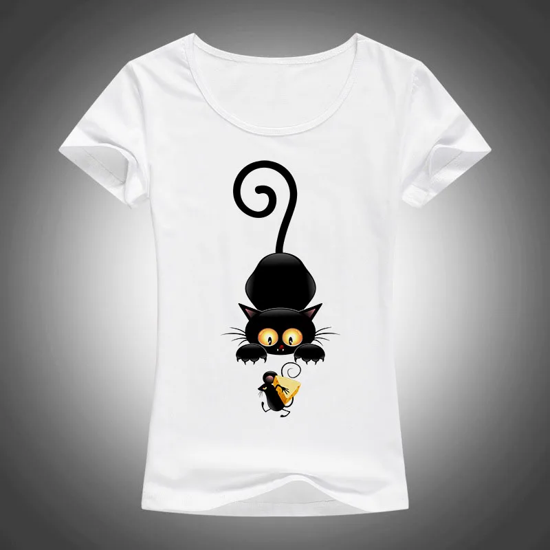 2017 New brand cartoon Naughty black cat t shirt women super fashion popular hot shirt elastic comfortable tops F97
2017 New brand cartoon Naughty black cat t shirt women super fashion popular hot shirt elastic comfortable tops F97