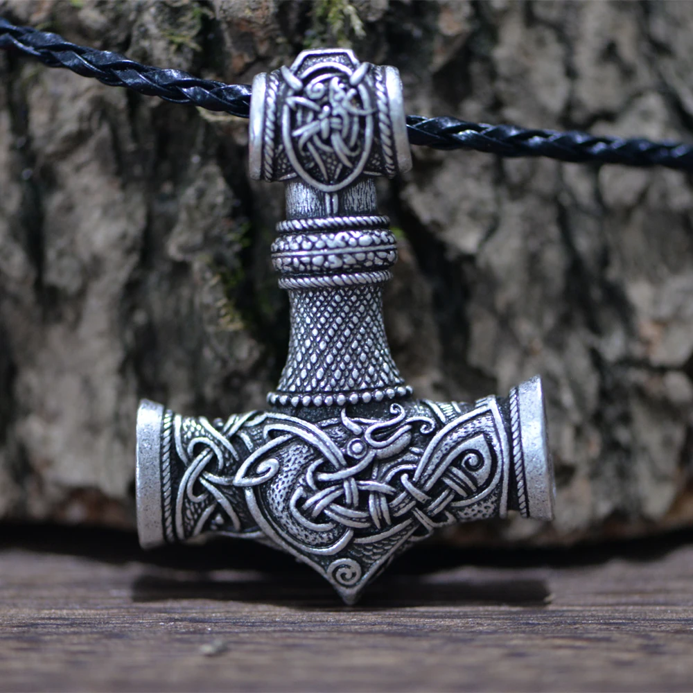 LANGHONG 1PCS Thor's Hammer Necklace Viking Necklace with wolf Head Necklace For Men Jewelry Talisman
LANGHONG 1PCS Thor's Hammer Necklace Viking Necklace with wolf Head Necklace For Men Jewelry Talisman