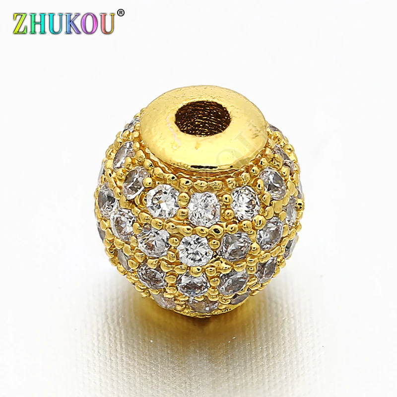 6.5mm Popular Brass Cubic Zirconia Round Spacer Beads DIY Jewelry Bracelet Necklace Making, Hole: 1.5mm, Model: VZ15
6.5mm Popular Brass Cubic Zirconia Round Spacer Beads DIY Jewelry Bracelet Necklace Making, Hole: 1.5mm, Model: VZ15