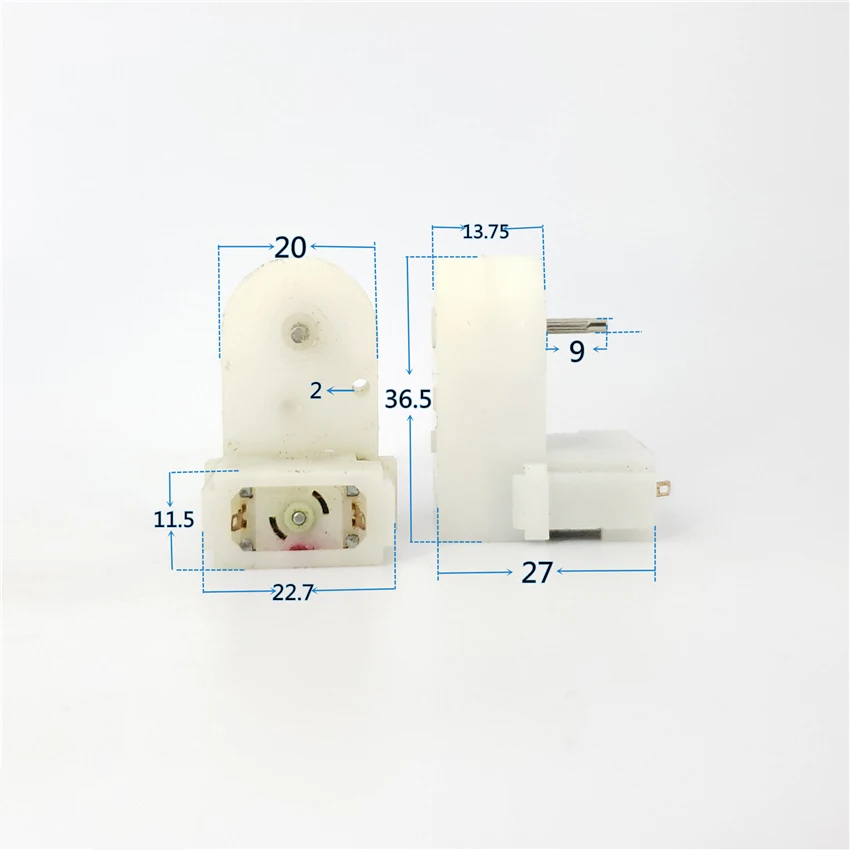 7-shaped Mini DC Gear Motor Small White Geared Electric Machinery 3V-6V 100RPM 020 Model Decelerate Motors for Miniature Toys
7-shaped Mini DC Gear Motor Small White Geared Electric Machinery 3V-6V 100RPM 020 Model Decelerate Motors for Miniature Toys