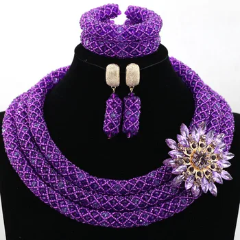 Charming Purple Nigerian Wedding African Beads Jewelry Set Statement Crystal Jewelry Set Purple Beads Set Free Shipping HX815
Charming Purple Nigerian Wedding African Beads Jewelry Set Statement Crystal Jewelry Set Purple Beads Set Free Shipping HX815