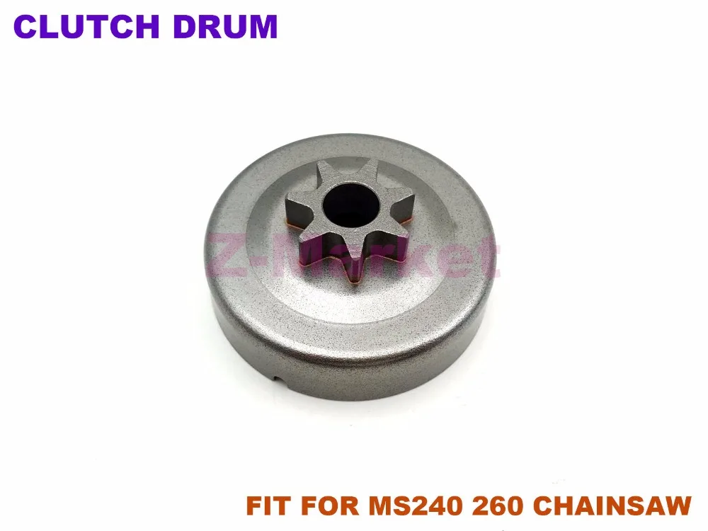Clutch Drum 0.325 7T for STIHL MS240 MS260 Gasoline Chainsaw 2 Stroke Garden Tools Spare Parts
Clutch Drum 0.325 7T for STIHL MS240 MS260 Gasoline Chainsaw 2 Stroke Garden Tools Spare Parts