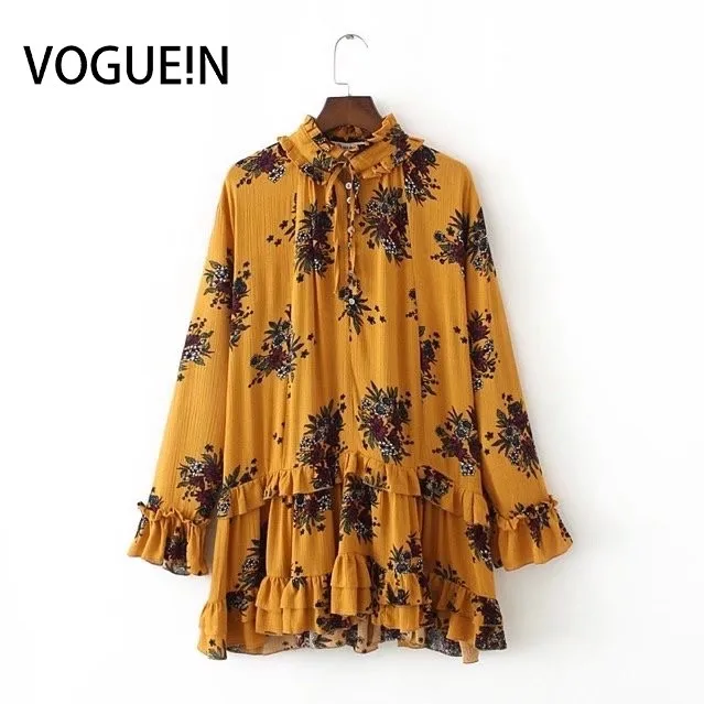 VOGUE!N New Womens Ladies Floral Print Bow Tie Ruffled Long Sleeve Plus Size Loose Mini Dress Yellow Pink
VOGUE!N New Womens Ladies Floral Print Bow Tie Ruffled Long Sleeve Plus Size Loose Mini Dress Yellow Pink