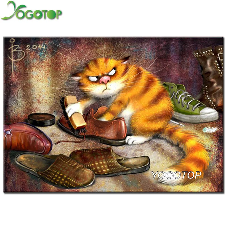 YOGOTOP DIY Diamond Painting Cross Stitch cat shoeshine Needlework Home Decor Full Rhinestone Mosaic 5D Diamond Embroidery CV245
YOGOTOP DIY Diamond Painting Cross Stitch cat shoeshine Needlework Home Decor Full Rhinestone Mosaic 5D Diamond Embroidery CV245