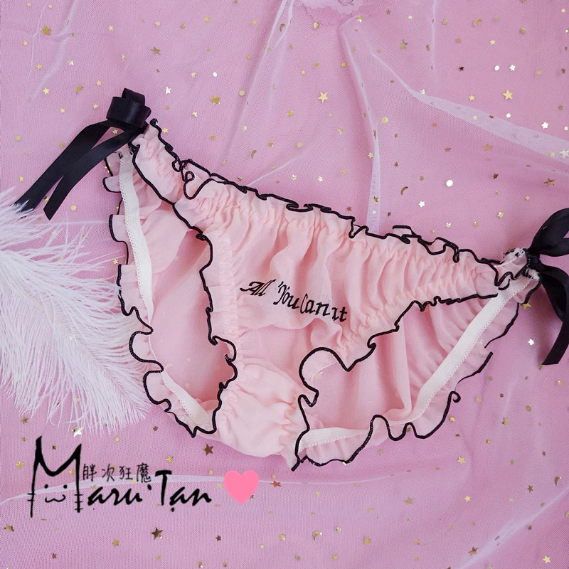 All You Can Eat Letters Embroidery Lolita Panties Cute Girls Transparent Chiffon Panties Briefs Women's Underwear Tie Version
All You Can Eat Letters Embroidery Lolita Panties Cute Girls Transparent Chiffon Panties Briefs Women's Underwear Tie Version