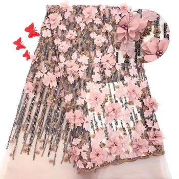 Madison 3D Flower Lace Fabric with Beads High Quality 2019 French Mesh Lace Fabric Nigerian Tulle Lace Fabric for Wedding Dress
Madison 3D Flower Lace Fabric with Beads High Quality 2019 French Mesh Lace Fabric Nigerian Tulle Lace Fabric for Wedding Dress