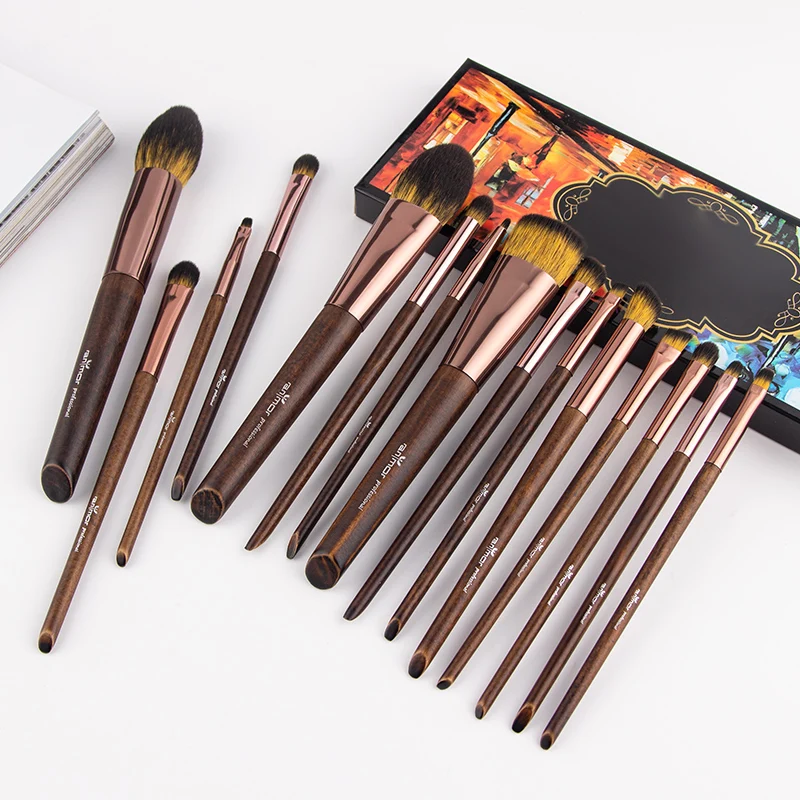 2019 Anmor 15PCS Makeup Brushes Brown Wood Handle Powder Eyeshadow Blending Brush Professional Quality Cosmetic Tool Maquillage
2019 Anmor 15PCS Makeup Brushes Brown Wood Handle Powder Eyeshadow Blending Brush Professional Quality Cosmetic Tool Maquillage