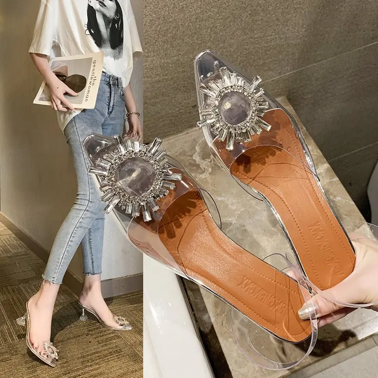 2019 PVC Jelly Sandals Crystal Leopard Open Toed High Heels Women Transparent Heel Sandals Slippers Discount Pumps 7CM
2019 PVC Jelly Sandals Crystal Leopard Open Toed High Heels Women Transparent Heel Sandals Slippers Discount Pumps 7CM