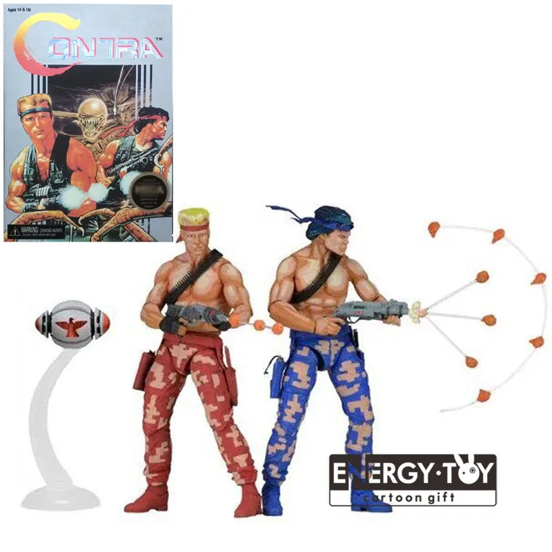 7" 2pcs/set Cartoon Contra play select player Bill Rizer Lance Bean MadDog Scorpion pvc action figure doll model toy collection
7" 2pcs/set Cartoon Contra play select player Bill Rizer Lance Bean MadDog Scorpion pvc action figure doll model toy collection