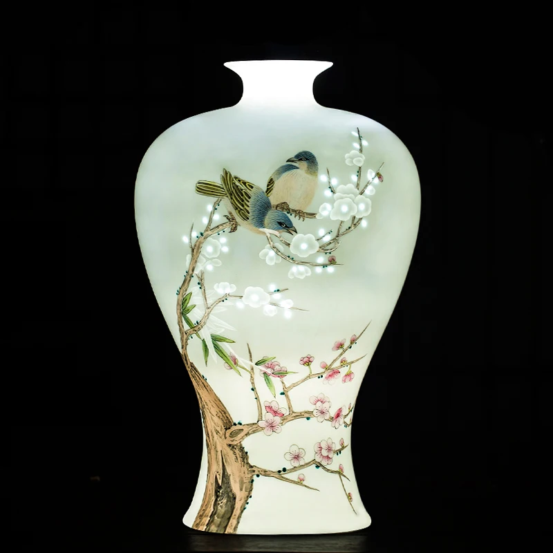 Керамические вазы Jingdezhen ручной росписи, пастели, цветущие сливы, Пять цветочных ВАЗ, китайская гостиная, винные украшения, керамическая ваза
Керамические вазы Jingdezhen ручной росписи, пастели, цветущие сливы, Пять цветочных ВАЗ, китайская гостиная, винные украшения, керамическая ваза