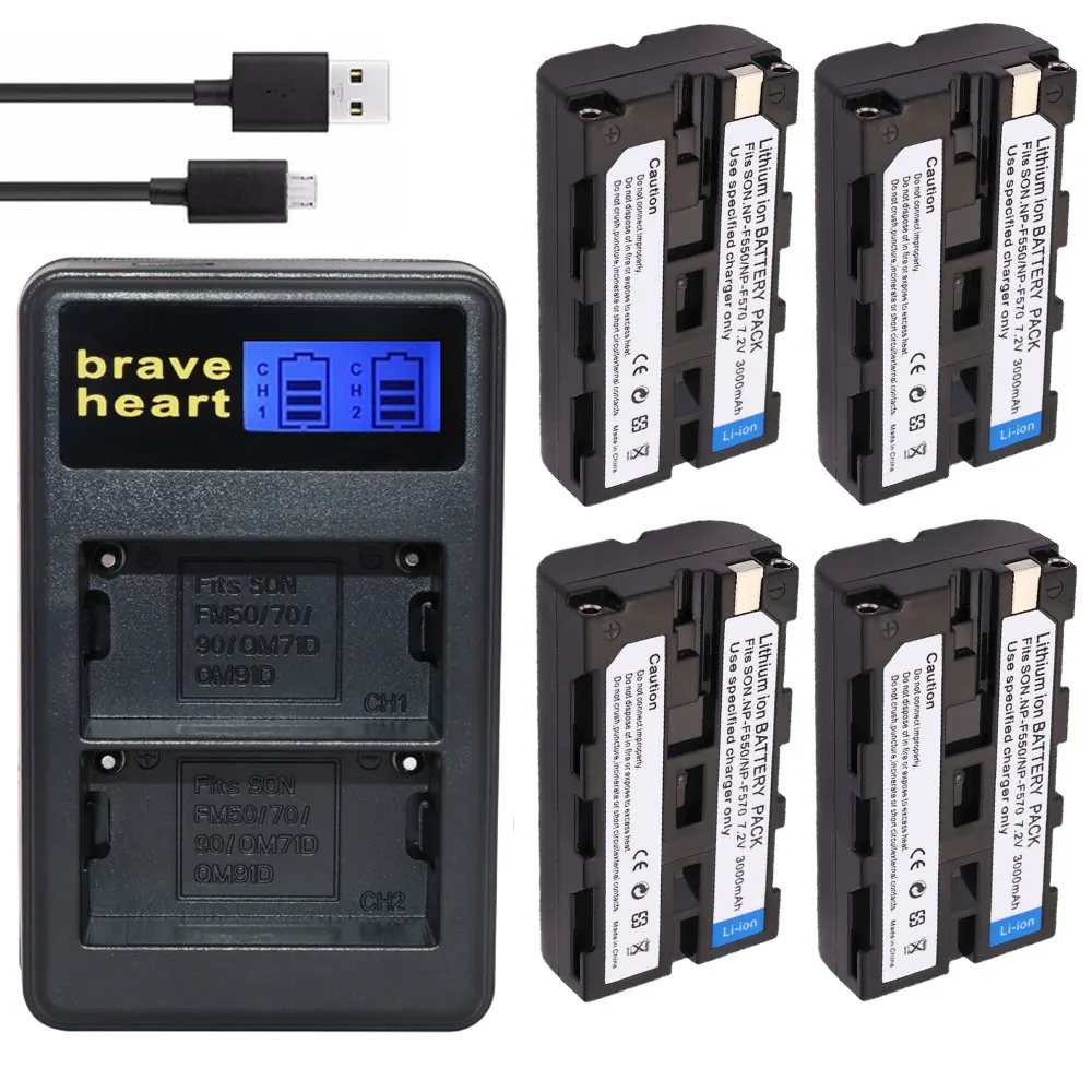 4Pcs NP-F550 NP F550 NP-F570 Camera Battery+LCD USB Charger For Sony NP-F330 NP-F530 NP-F570 NP-F730 NP-F750 CCD-TRV81 CCD-RV100
4Pcs NP-F550 NP F550 NP-F570 Camera Battery+LCD USB Charger For Sony NP-F330 NP-F530 NP-F570 NP-F730 NP-F750 CCD-TRV81 CCD-RV100