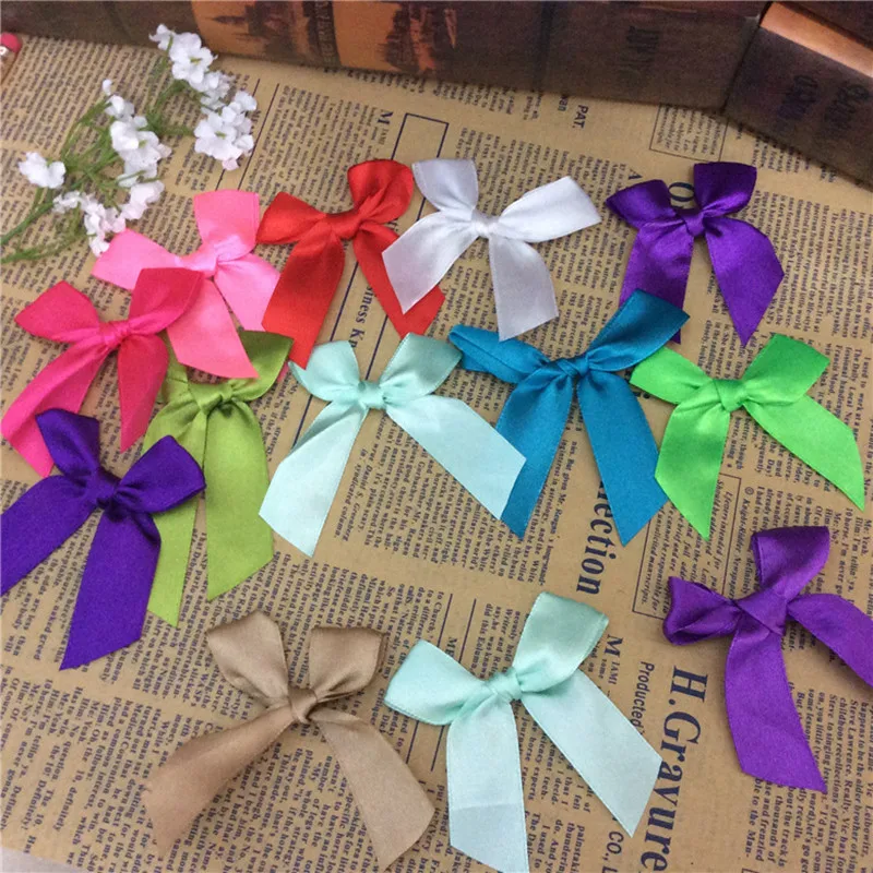 100pcs/lot Wholesale Handmade DIY Pre Tied Satin Ribbon Gift Package Bow Wedding Scrapbooking Embellishment Crafts Accessory
100pcs/lot Wholesale Handmade DIY Pre Tied Satin Ribbon Gift Package Bow Wedding Scrapbooking Embellishment Crafts Accessory