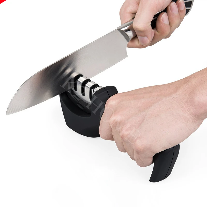 K2 HOME Removeable Grinder Knife Sharpener With Safety Conscious Handle, Anti Skip 3 Stage System for Steel and Ceramic Knife
K2 HOME Removeable Grinder Knife Sharpener With Safety Conscious Handle, Anti Skip 3 Stage System for Steel and Ceramic Knife