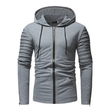 Men's Rib Sleeve Hoodies 2018 Spring Autumn New Zipper Hooded Sweatshirts Men Solid Color Casual Hoody Hoodie Tracksuit Moletom
Men's Rib Sleeve Hoodies 2018 Spring Autumn New Zipper Hooded Sweatshirts Men Solid Color Casual Hoody Hoodie Tracksuit Moletom