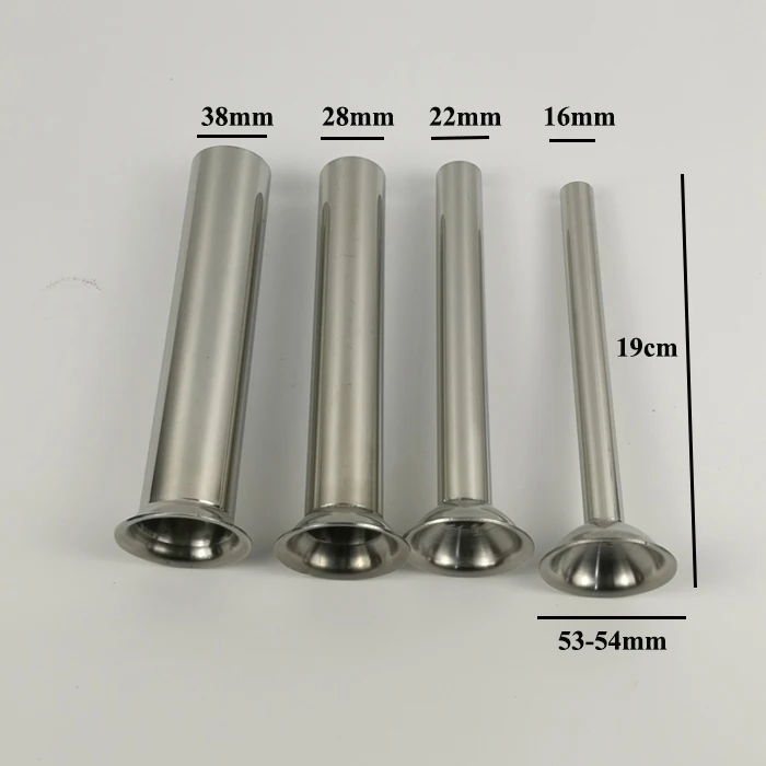 Free shipping 4pcs set Stainless Steel Sausage Stuffing Tube for 7LBS 11LBS 15, 20, 25, and 30 lb Sausage Stuffer
Free shipping 4pcs set Stainless Steel Sausage Stuffing Tube for 7LBS 11LBS 15, 20, 25, and 30 lb Sausage Stuffer