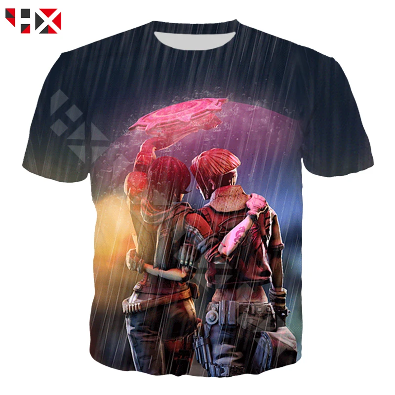 HX New Popular Video Games Borderlands 2 3D Print Man T Shirt Fashion Short Sleeve Unisex Harajuku Tees Tops A406
HX New Popular Video Games Borderlands 2 3D Print Man T Shirt Fashion Short Sleeve Unisex Harajuku Tees Tops A406