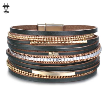 10pcs/lot Fashion 2018 Multilayer Chain Rhinestone Leather Bracelets Bangles Alloy for Girls Gift Women Accessories B-019*10
10pcs/lot Fashion 2018 Multilayer Chain Rhinestone Leather Bracelets Bangles Alloy for Girls Gift Women Accessories B-019*10