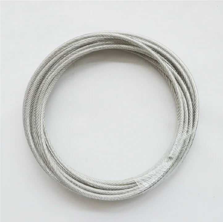 7X19 Structure 1MM diameter Strand Core Wholesales high tensile 304 stainless steel wire rope |