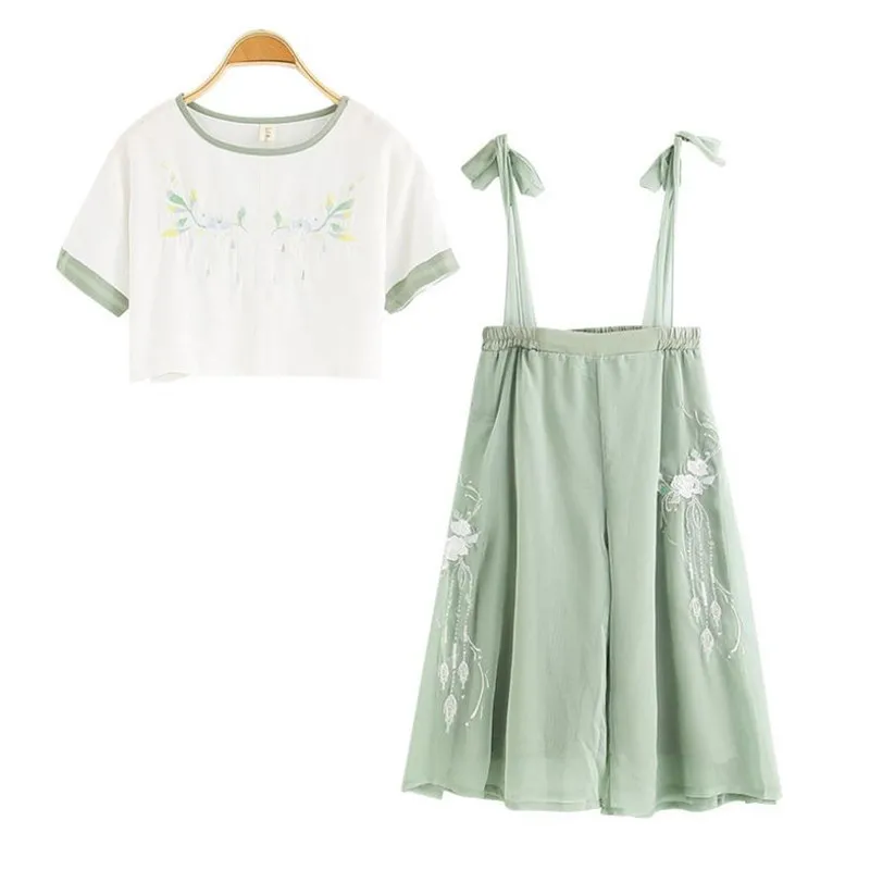 DFXD Children Clothing Sets 2019 New Summer Teenage Girl Clothes Chiffon Top+Suspender Pant 2pc Chinese Style Girls Sets 3-16Yrs
DFXD Children Clothing Sets 2019 New Summer Teenage Girl Clothes Chiffon Top+Suspender Pant 2pc Chinese Style Girls Sets 3-16Yrs