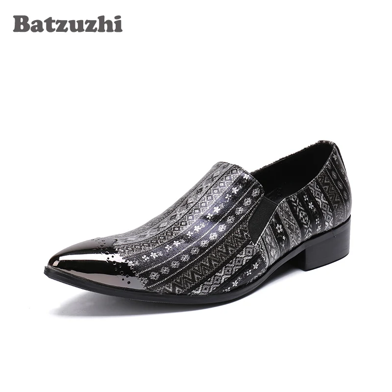 Туфли Batzuzhi мужские из натуральной кожи, роскошные официальные туфли в итальянском стиле, заостренный носок, с металлическим принтом
Туфли Batzuzhi мужские из натуральной кожи, роскошные официальные туфли в итальянском стиле, заостренный носок, с металлическим принтом