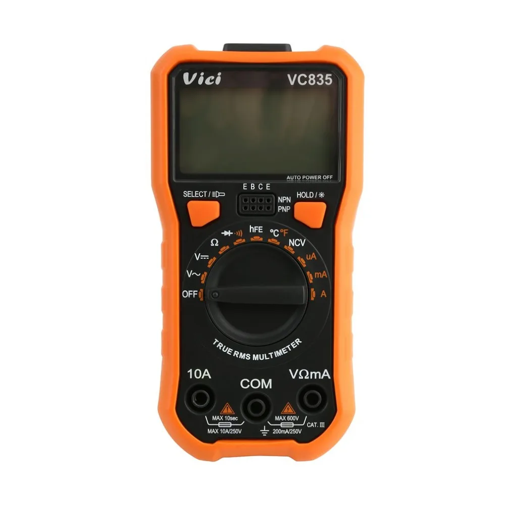Vici vc835 Digital Multimeter DC/AC Voltage Current Meter Handheld Ammeter Ohm Diode Capacitance Tester 2000 Counts Multitester
Vici vc835 Digital Multimeter DC/AC Voltage Current Meter Handheld Ammeter Ohm Diode Capacitance Tester 2000 Counts Multitester