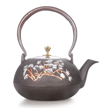Japanese cast iron teapot handmade non-coated boiler water kettle bamboo double copper drawing Chinese kungfu tea pot 1.3L
Japanese cast iron teapot handmade non-coated boiler water kettle bamboo double copper drawing Chinese kungfu tea pot 1.3L