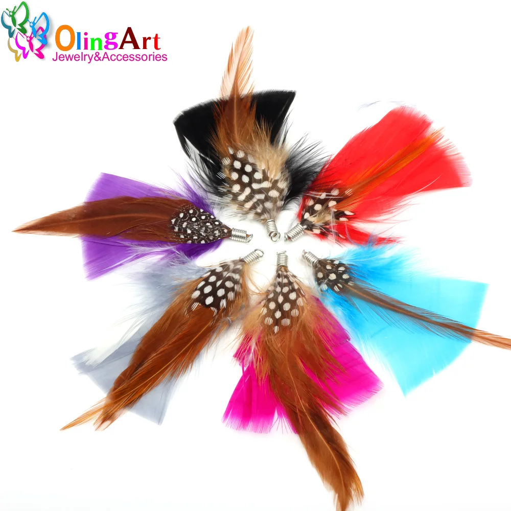 OlingArt Natural feathers 6pcs colorful Feathers 5cm women necklace Earrings tassels DIY Jewelry Making Keychain Pendants charm
OlingArt Natural feathers 6pcs colorful Feathers 5cm women necklace Earrings tassels DIY Jewelry Making Keychain Pendants charm