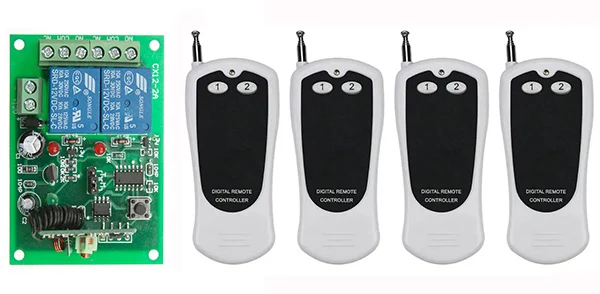 DC12V 2CH 500 м длинный диапазон RF Беспроводной переключатель системы дистанционного