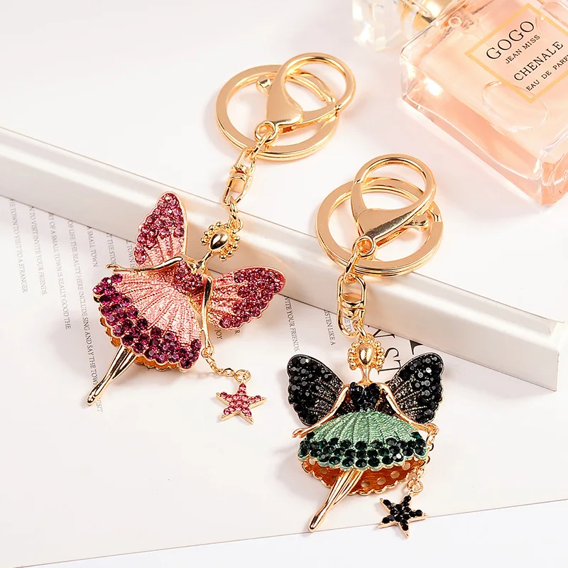 EASYA Two Styles Rhinestone Crystal Angel Key Chain Key Ring Holder Women Girls Bag Accessories Cute Enamel Car Keychain
EASYA Two Styles Rhinestone Crystal Angel Key Chain Key Ring Holder Women Girls Bag Accessories Cute Enamel Car Keychain