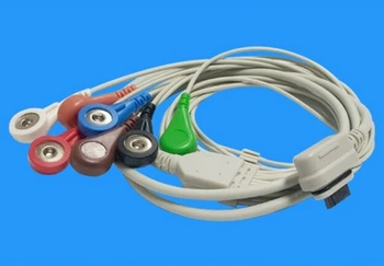 2pcs/lot Compatible New GE SEER Light 2008594-004 7lead holter ecg cable, snap,AHA
2pcs/lot Compatible New GE SEER Light 2008594-004 7lead holter ecg cable, snap,AHA