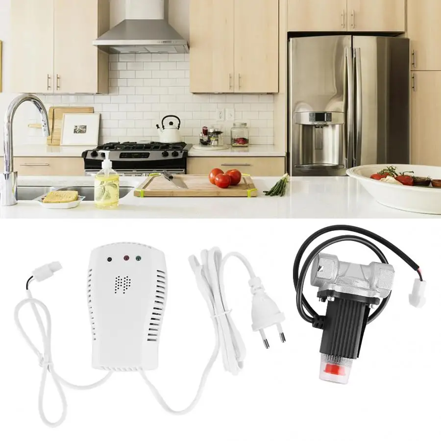 Combustion Gas Natural Gas Detector Home Gas Alarm Leakage Sensor With Electric Solenoid Valve EU plug 110-240V
Combustion Gas Natural Gas Detector Home Gas Alarm Leakage Sensor With Electric Solenoid Valve EU plug 110-240V