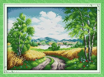 Country road Cross Stitch Kits canvas Printed pattern patterns Outskirts Scenery Embroidery Needlework Rural Cross-stitch set
Country road Cross Stitch Kits canvas Printed pattern patterns Outskirts Scenery Embroidery Needlework Rural Cross-stitch set
