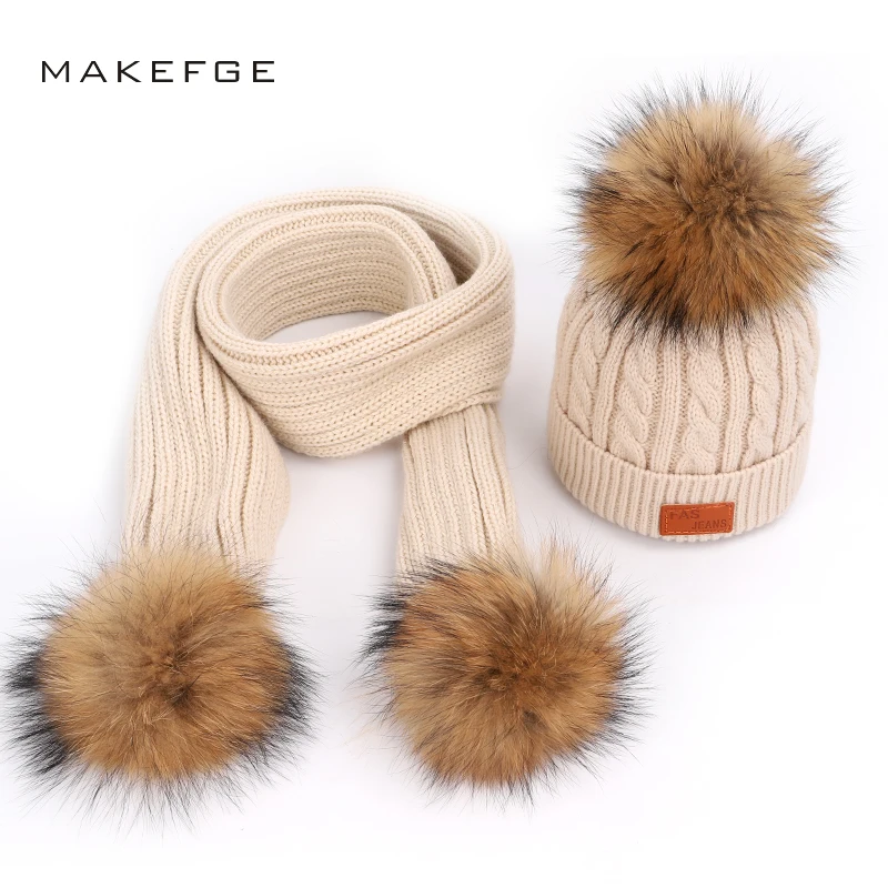 Children's knitted Scarf Hat Glove Sets hats autumn and winter warm knitted cotton caps boy girl raccoon fur pompom kids beanie
Children's knitted Scarf Hat Glove Sets hats autumn and winter warm knitted cotton caps boy girl raccoon fur pompom kids beanie