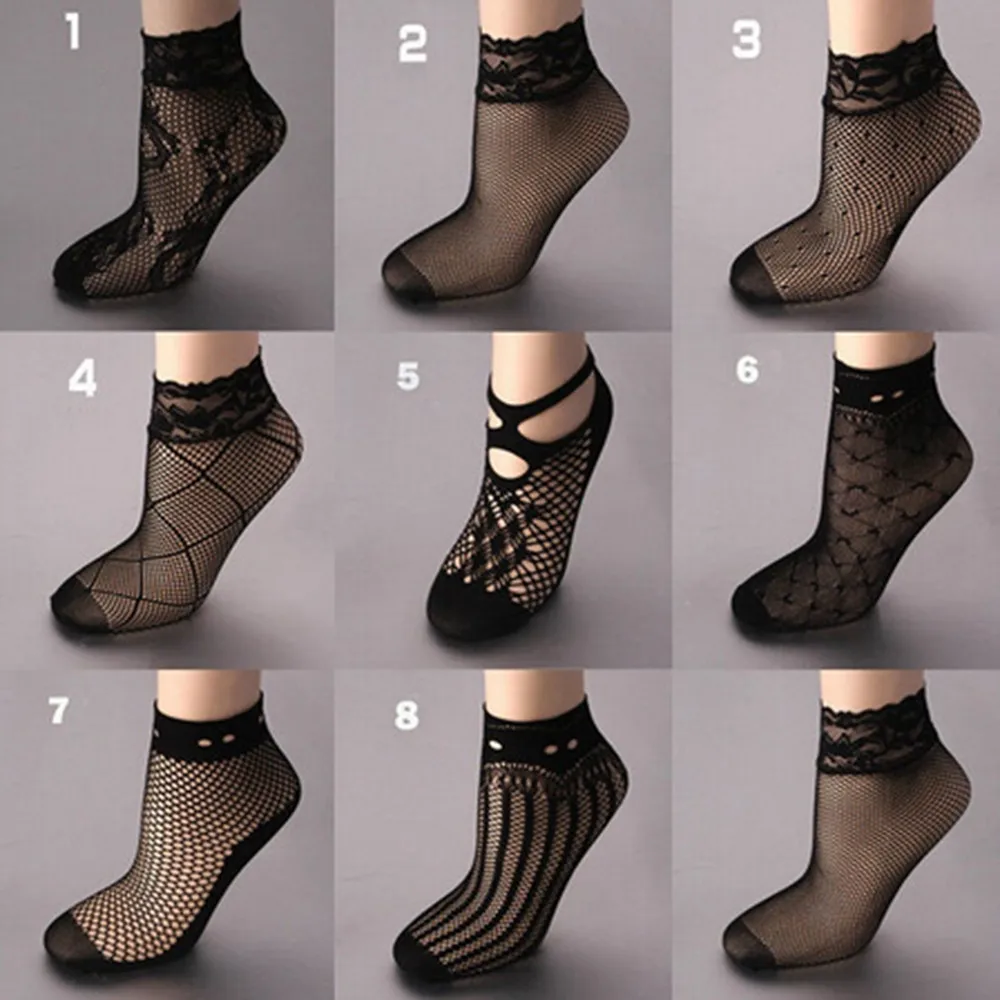 1 пара сексуальные женские ажурные чулки черного цвета носки для женщин