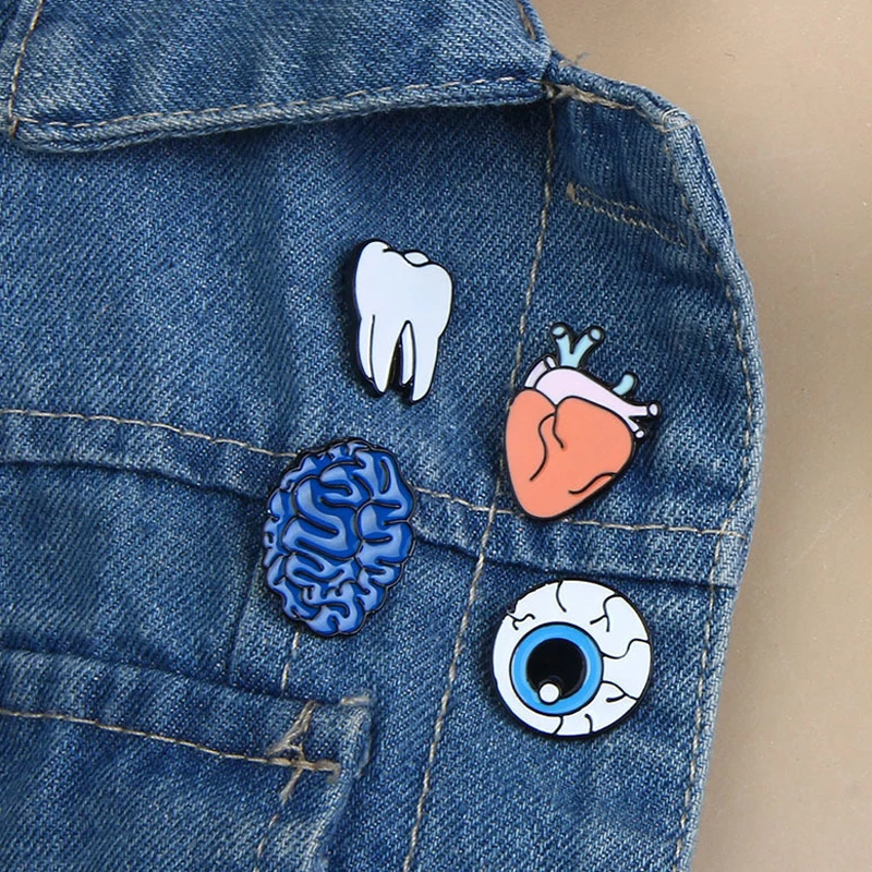 LNRRABC Women Eye Heart Brain Human Organs Brooch Collar Pin Jewelry Accessories Christmas Gift broches para as mulheres pins
LNRRABC Women Eye Heart Brain Human Organs Brooch Collar Pin Jewelry Accessories Christmas Gift broches para as mulheres pins