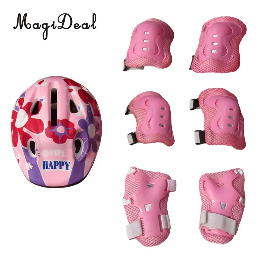 MagiDeal 7Pcs Kid Child Roller Skating Scooter Helmet Knee Wrist Guard Elbow Pad Pink
MagiDeal 7Pcs Kid Child Roller Skating Scooter Helmet Knee Wrist Guard Elbow Pad Pink