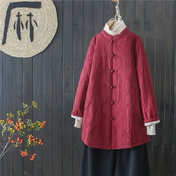 Women's Chinese Style Round Collar Buckle Cotton Linen Hip Long Coat Parka Warm V3
Women's Chinese Style Round Collar Buckle Cotton Linen Hip Long Coat Parka Warm V3