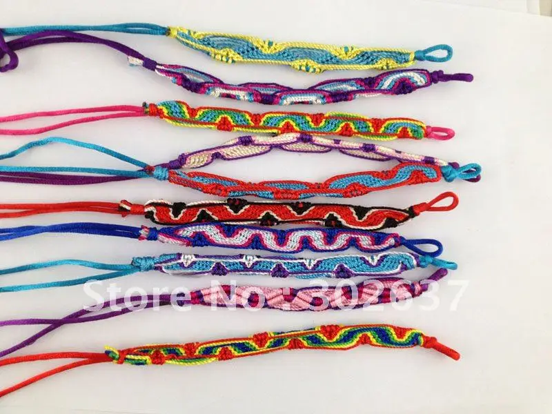 

10 Mixed Colours Woven Friendship bracelets #20939