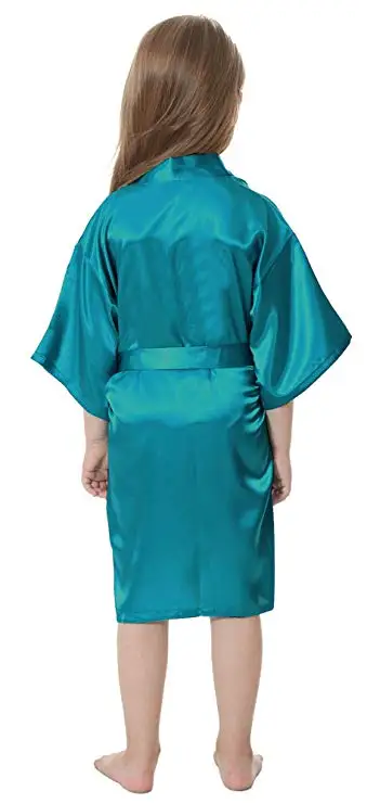 Kids Solid Satin Rayon Kimono Robe Bridesmaid Solid Bathrobe Children Nightgown Sleepwear Dressing Gown Kids Solid Satin Rayon Kimono Robe Bridesmaid Solid Bathrobe Children Nightgown Sleepwear Dressing Gown