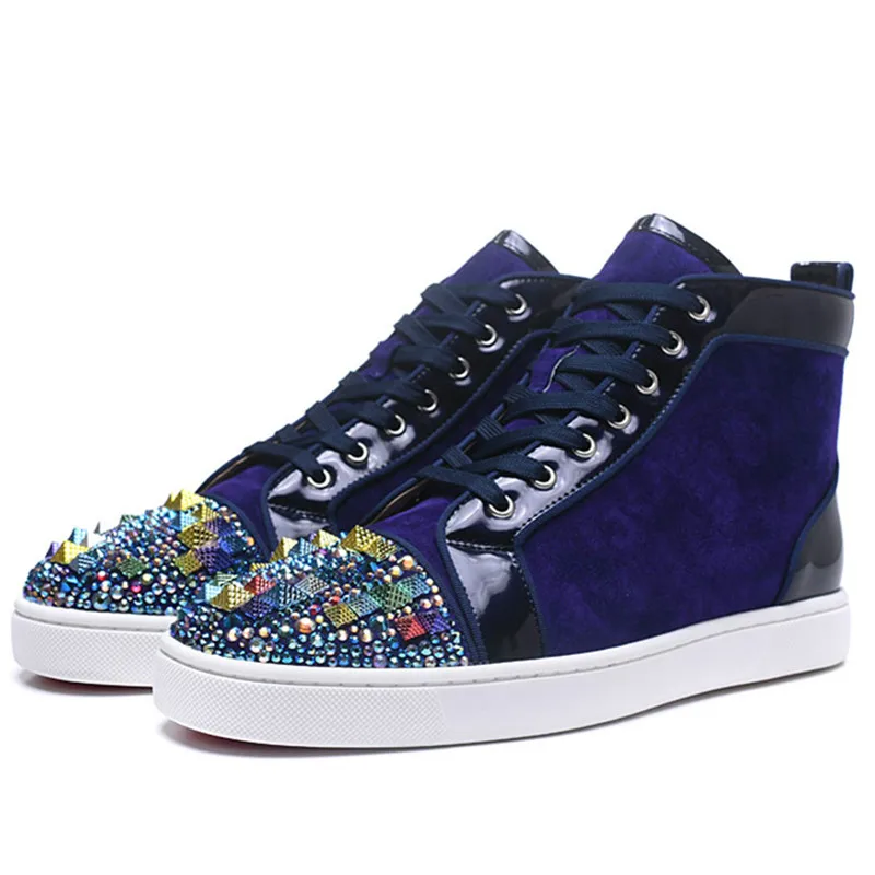 Mens Casual Shoes Luxury Colorful Rhinestone High Top Shoes Fashion Brand Round Toe Men Sneakers Shoes zapatos de hombre
Mens Casual Shoes Luxury Colorful Rhinestone High Top Shoes Fashion Brand Round Toe Men Sneakers Shoes zapatos de hombre