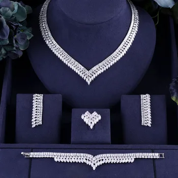 Accking Luxury 4 pcs Bridal Jewelry Sets necklace ring earring bangle set For Women Wedding Party Accessories Design big size
Accking Luxury 4 pcs Bridal Jewelry Sets necklace ring earring bangle set For Women Wedding Party Accessories Design big size