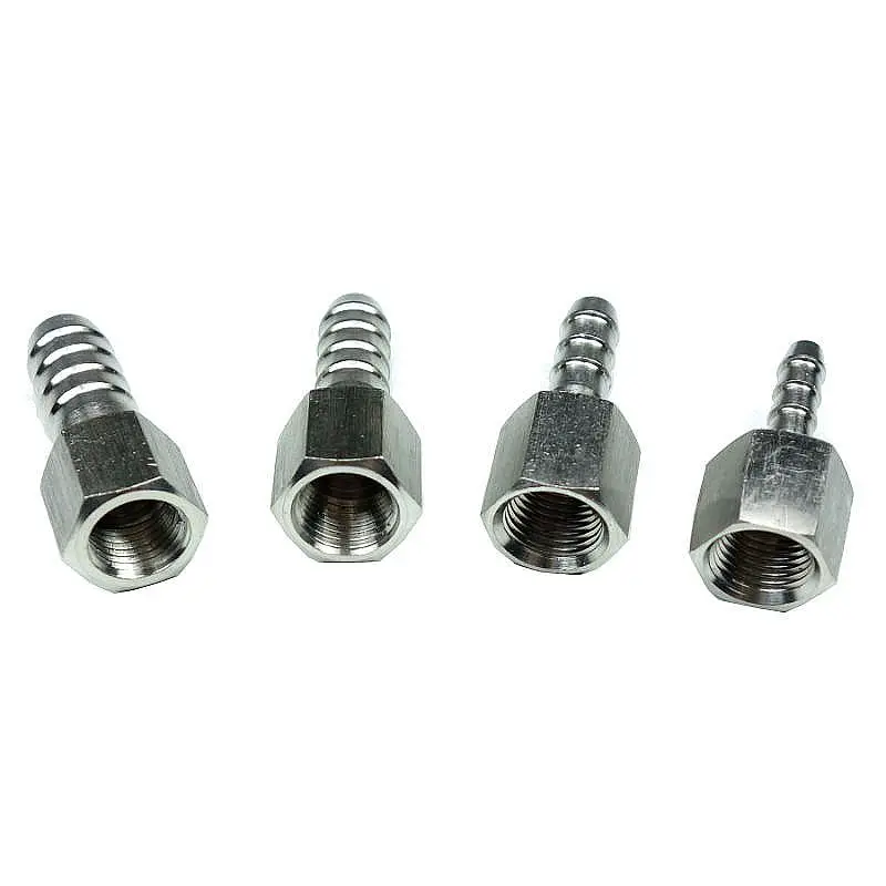 2pcs Material Bar 6 8 10 12 mm ID Hose Barb Tail To 1/4" BSPP Female Hose Barb Fitting SS 304 Stainless Steel
2pcs Material Bar 6 8 10 12 mm ID Hose Barb Tail To 1/4" BSPP Female Hose Barb Fitting SS 304 Stainless Steel