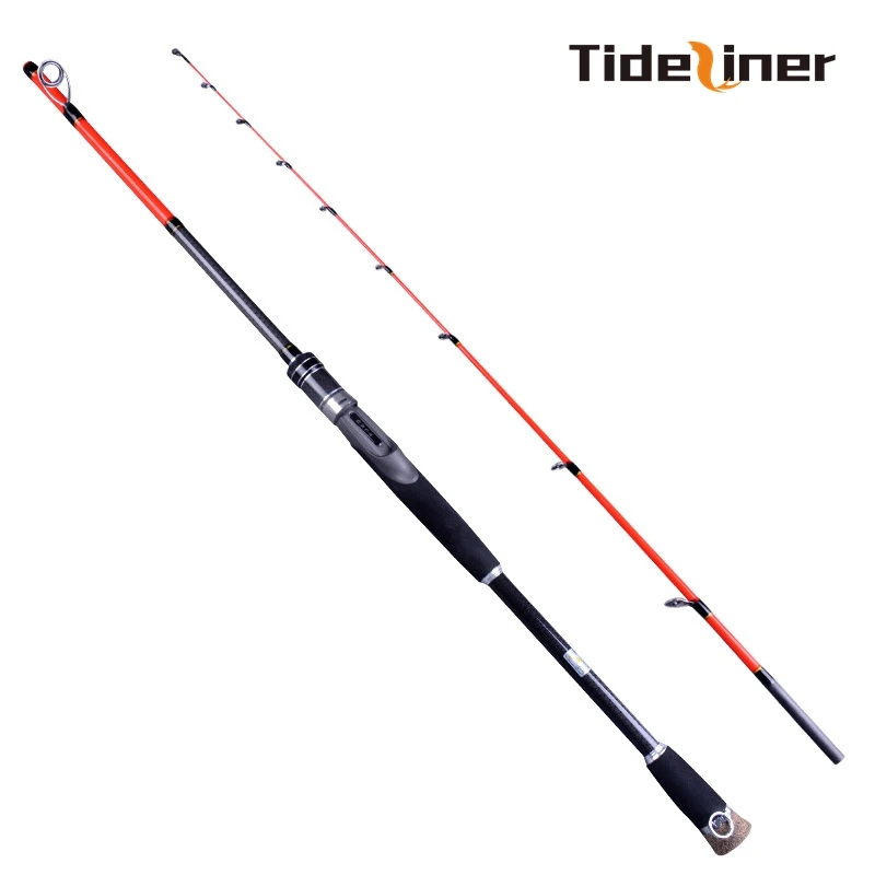 Tideliner Boat Raft Fishing Rod 1.5m 1.8m 2.1m 2 Sections Ultra-Soft Spinning Carbon Fiber rods Portable Ice Saltwater sea pole | Спорт и