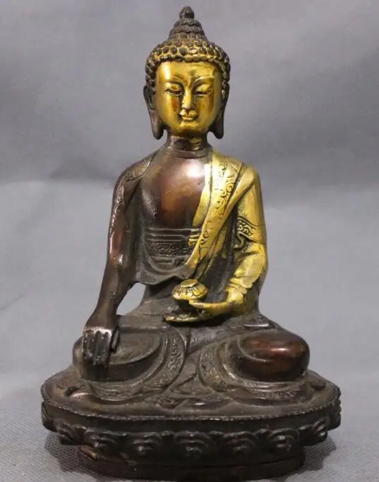 S3612 Tibet Bronze Gilt Buddhism Shakyamuni Joss Sakyamuni Buddha Bowl Statue Set
S3612 Tibet Bronze Gilt Buddhism Shakyamuni Joss Sakyamuni Buddha Bowl Statue Set