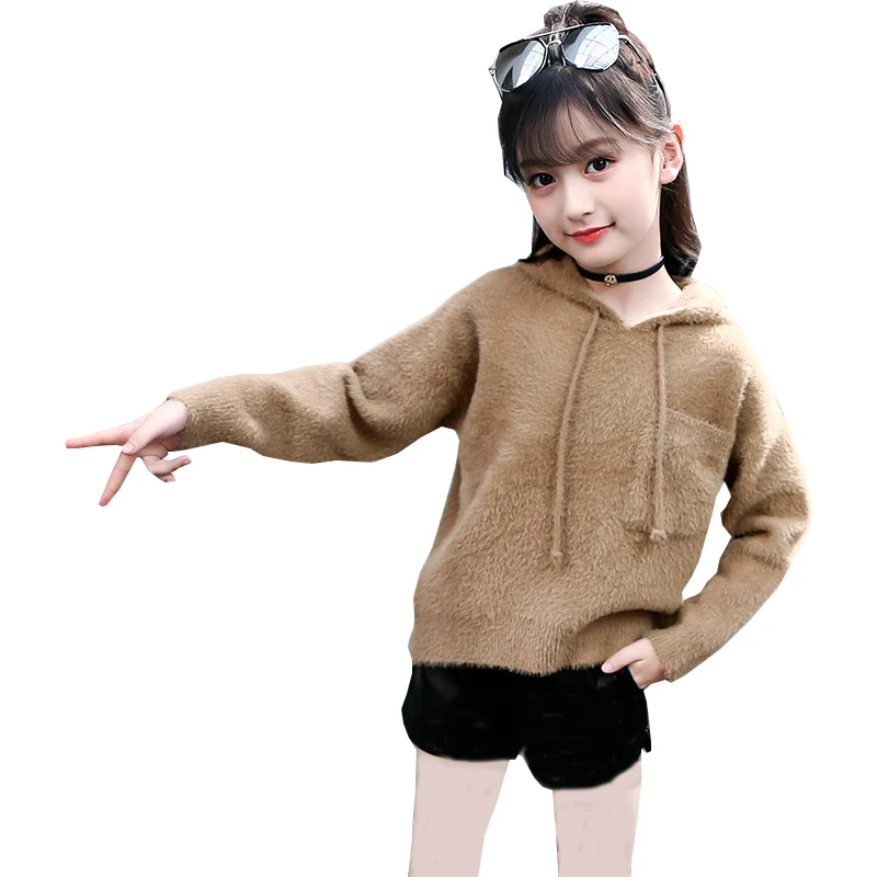 Girls autumn winter thick hooded pullover solid color long-sleeved casual jacket sweater 3-12 baby girl clothes
Girls autumn winter thick hooded pullover solid color long-sleeved casual jacket sweater 3-12 baby girl clothes