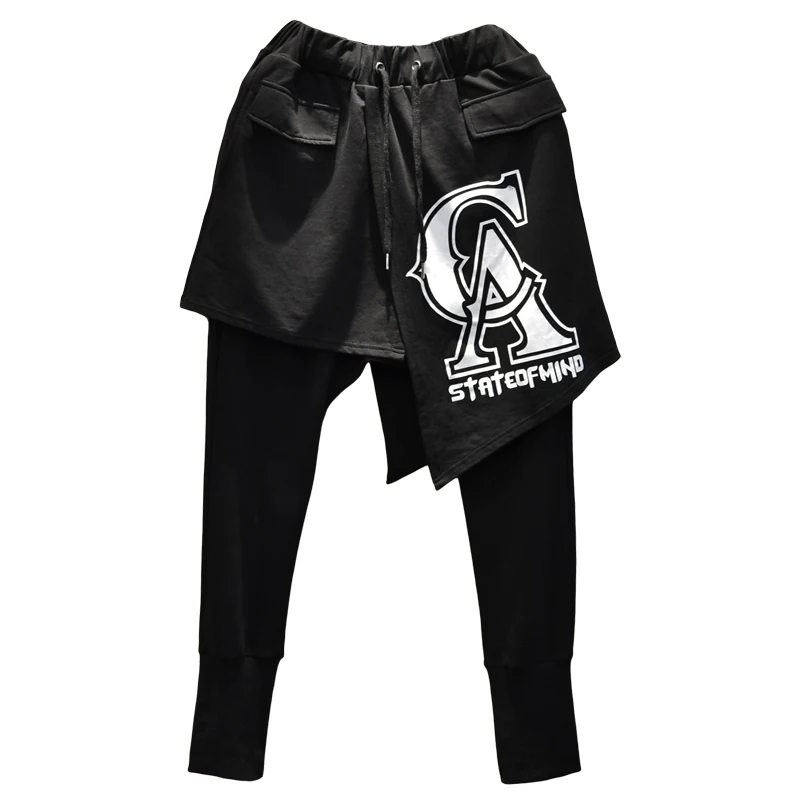 Harem skirt pants men Black Hiphop Elastic waist 2018 Spring Autumn Fashion 
Harem skirt pants men Black Hiphop Elastic waist 2018 Spring Autumn Fashion